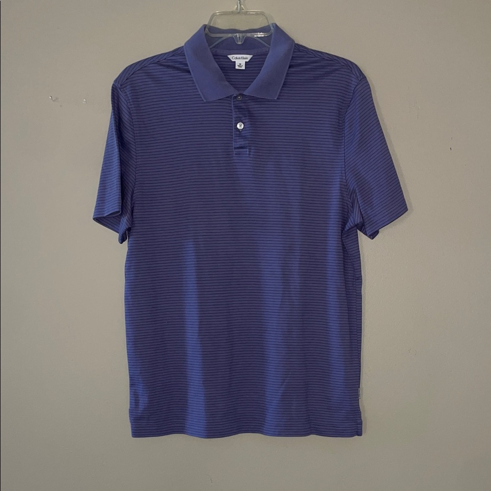 Calvin Klein Purple Striped Polo Shirt